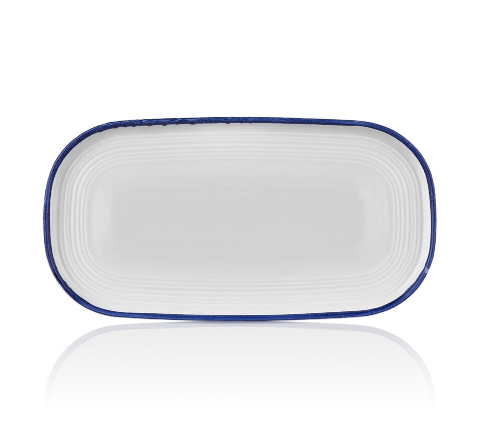 Helix Navy Blue 30 Cm Oval Tabak 30*16 Cm