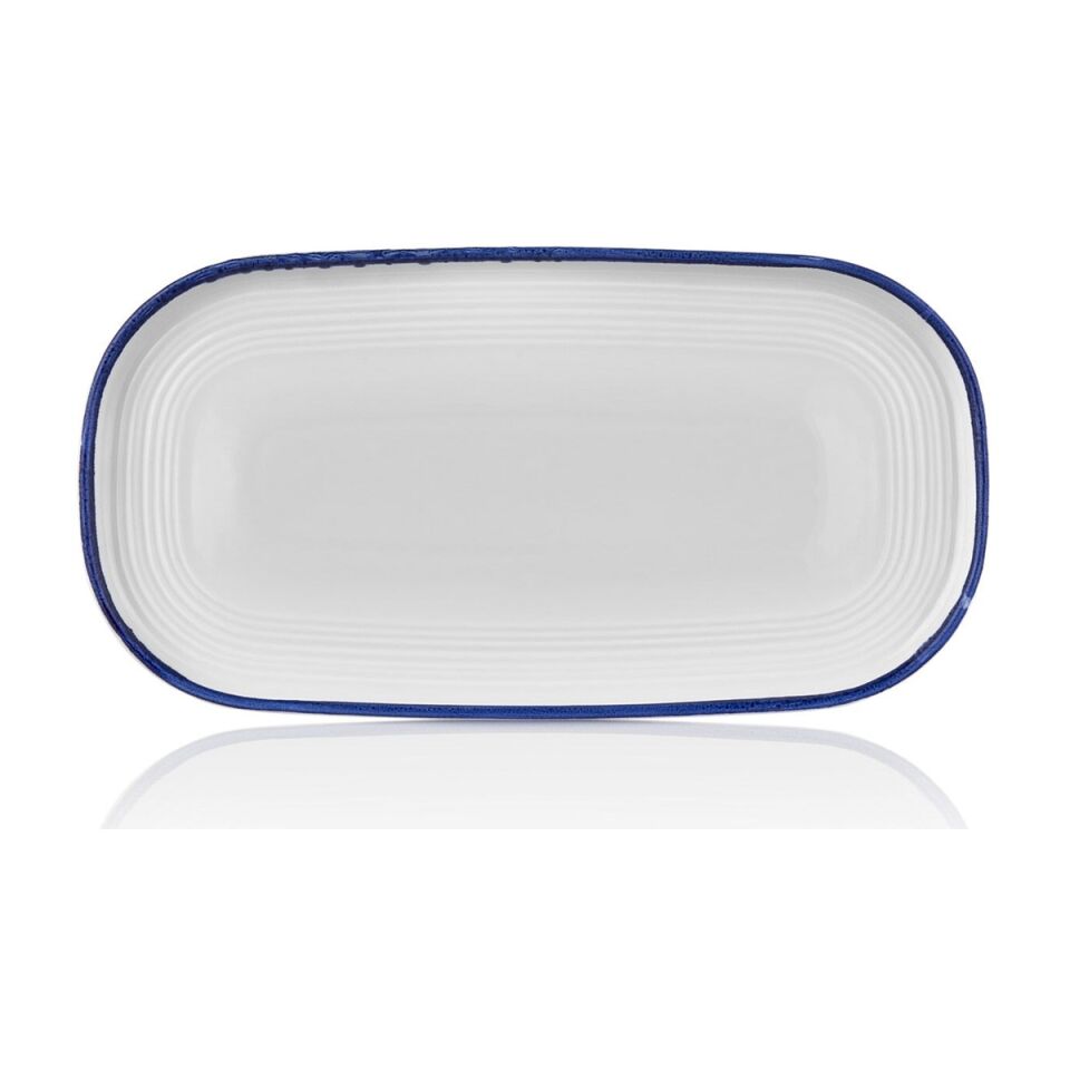 Helix Navy Blue 30 Cm Oval Tabak 30*16 Cm