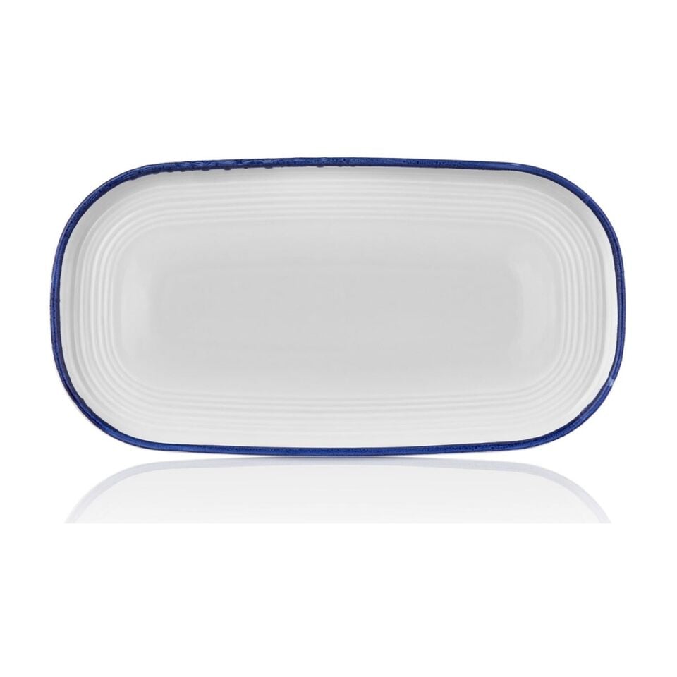 Helix Navy Blue 30 Cm Oval Tabak 30*16 Cm