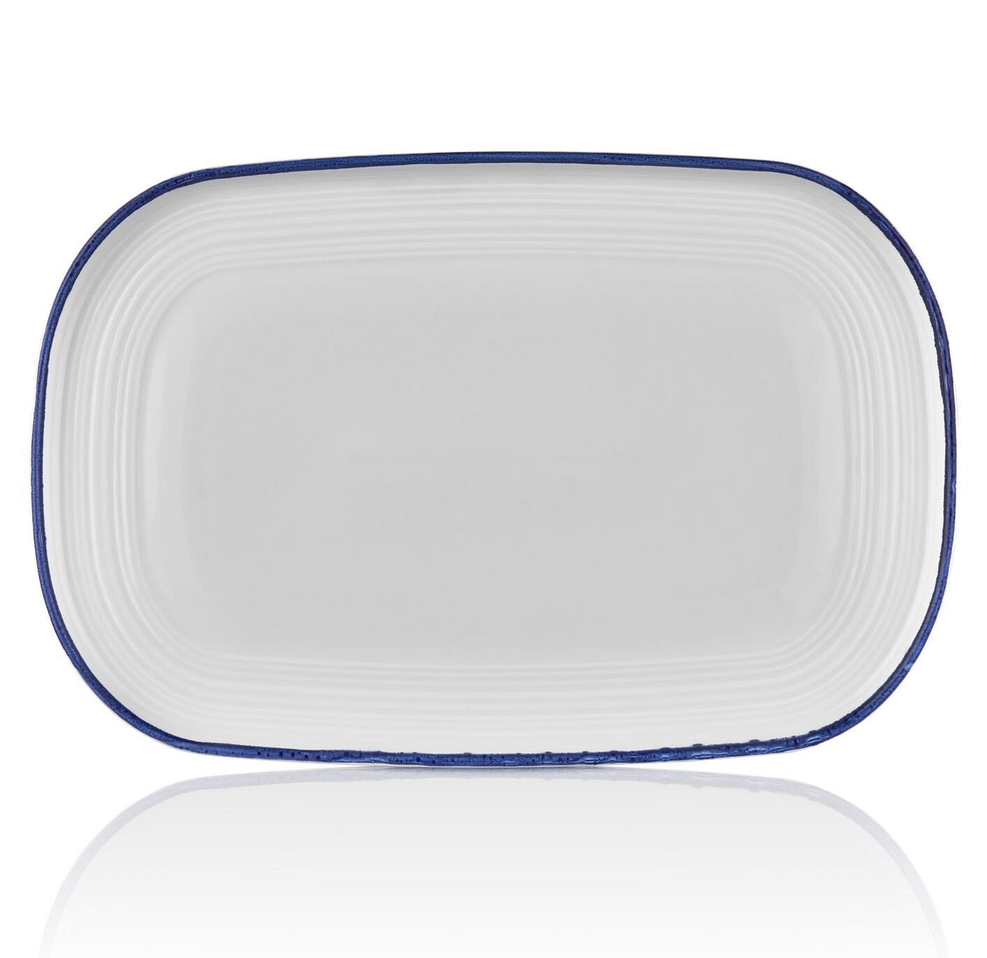 Helix Navy Blue 34 Cm Oval Tabak 34*23 Cm