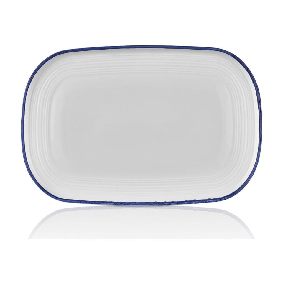 Helix Navy Blue 34 Cm Oval Tabak 34*23 Cm