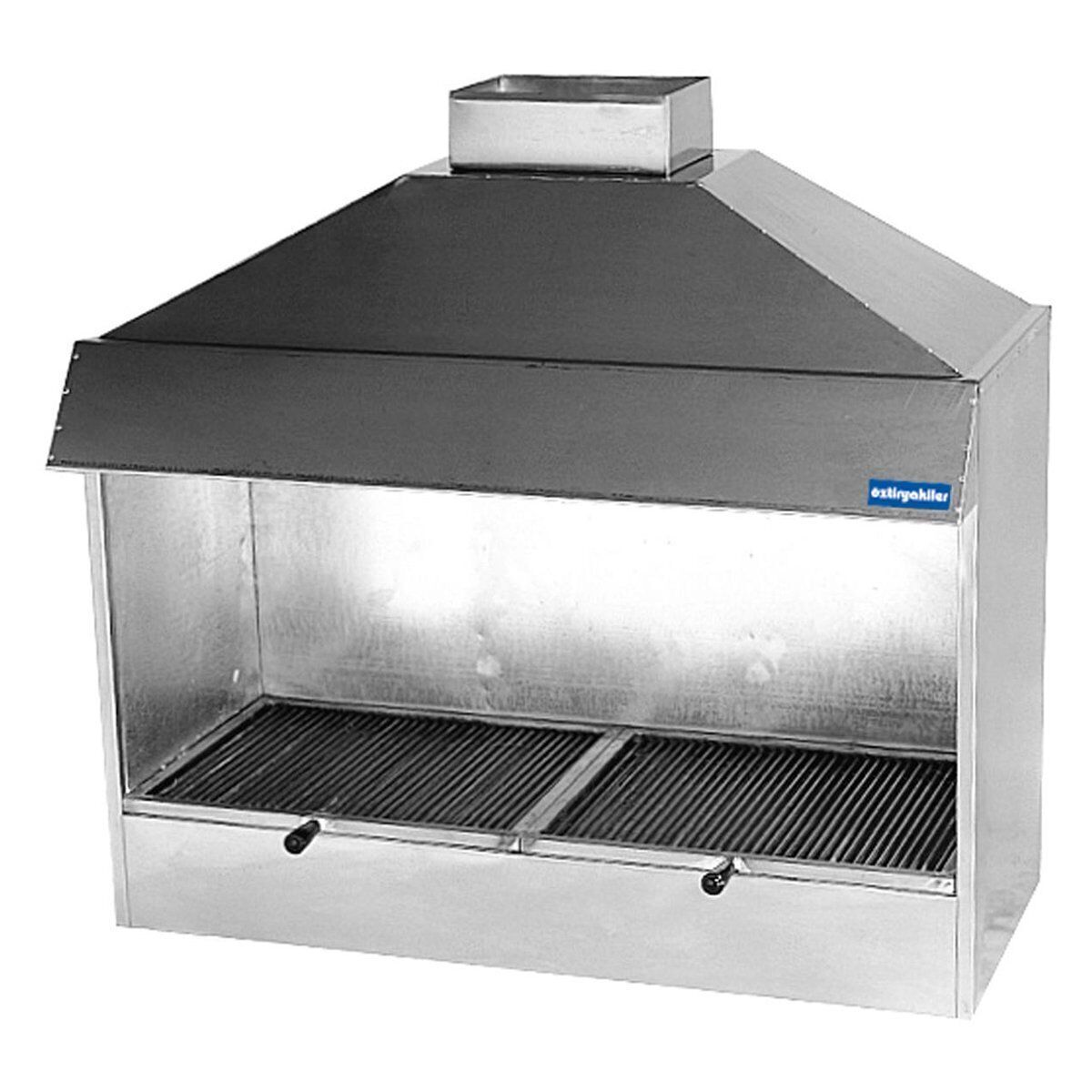 Öztiryakiler Kömürlü Izgara Davlumbazlı 100*50 Cm