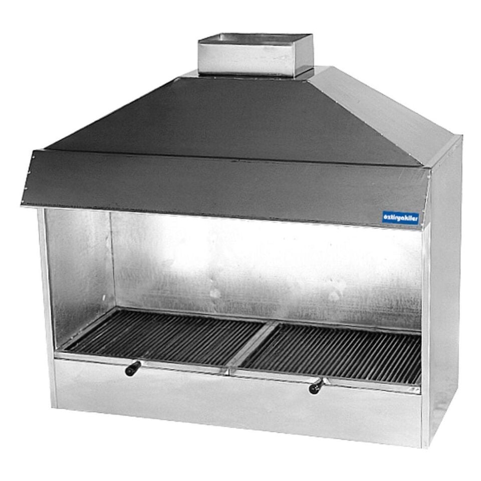 Öztiryakiler Kömürlü Izgara Davlumbazlı 100*50 Cm