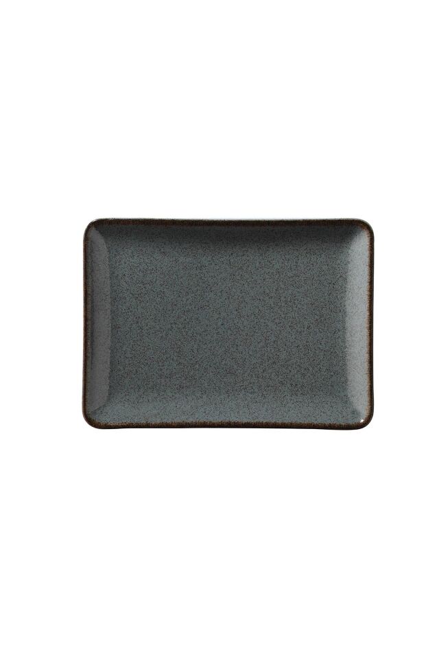 Tan Mavi Düz Tabak 30*22 Cm