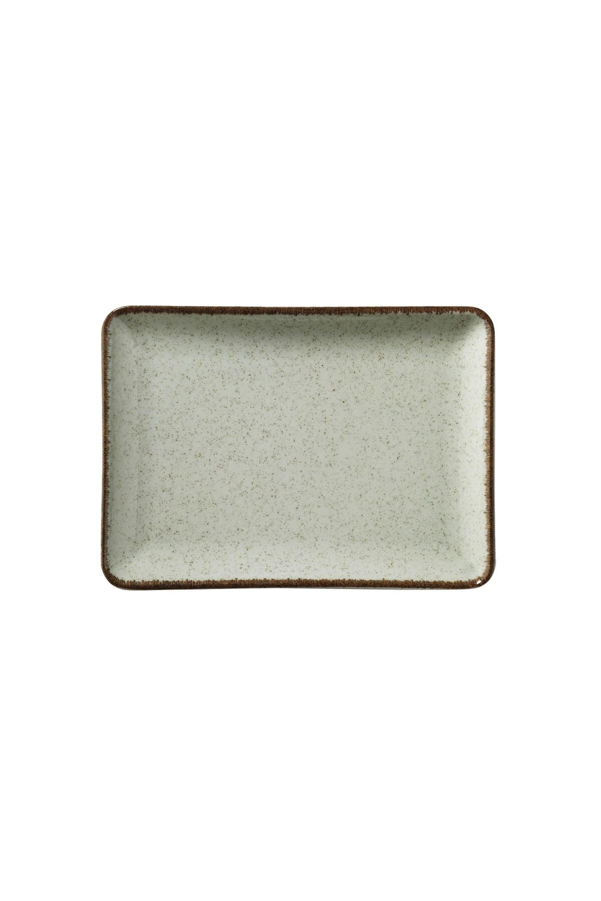 Tan Yeşil Düz Tabak 30*22 Cm