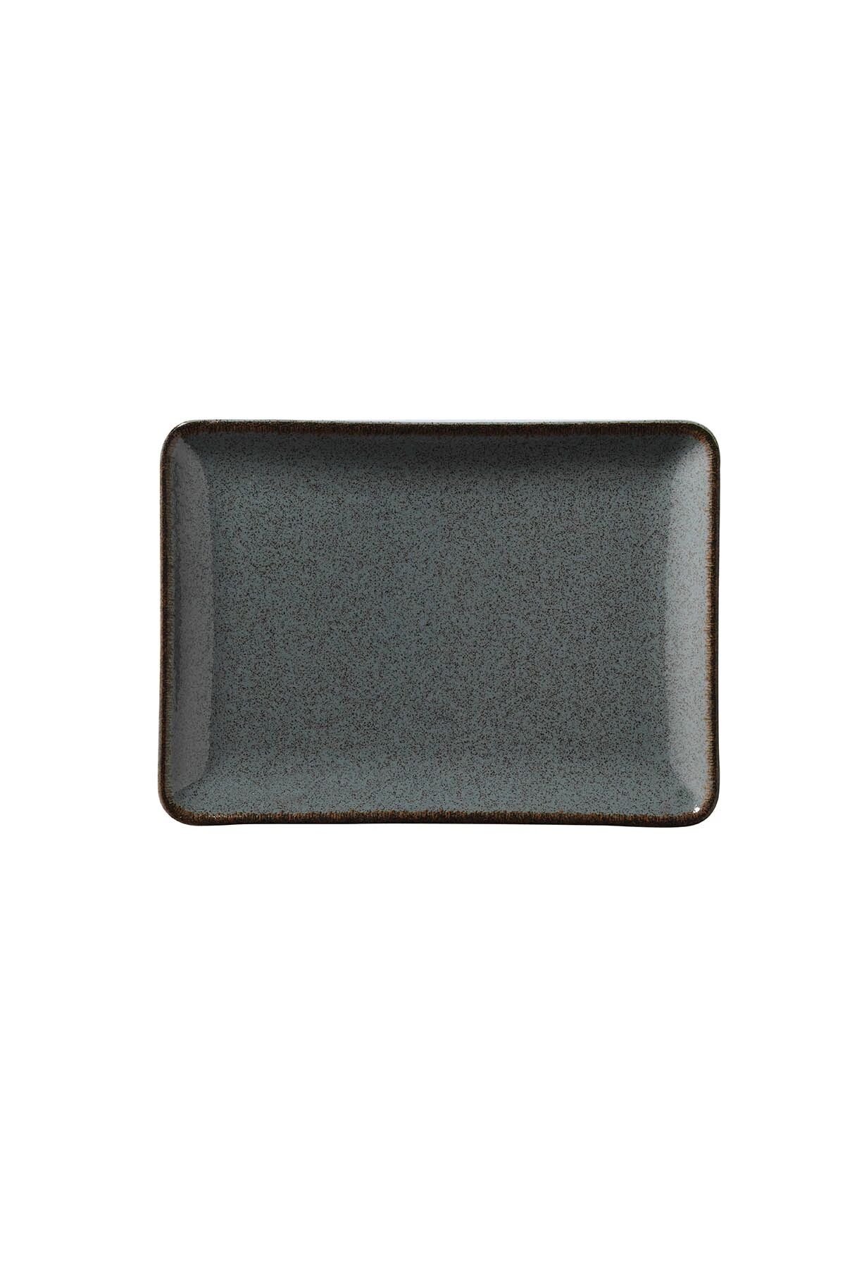 Tan Mavi Düz Tabak 35*26 Cm