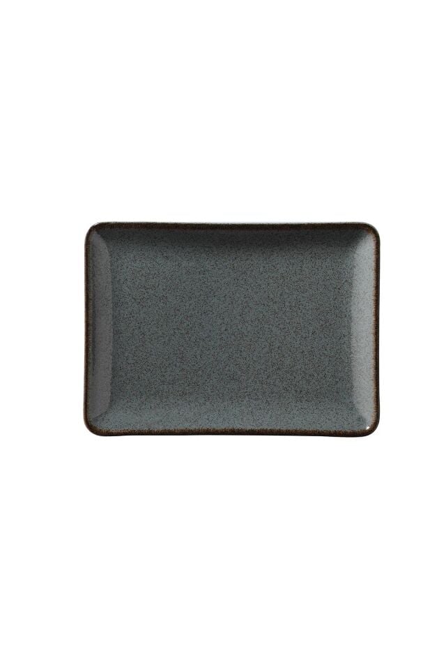 Tan Mavi Düz Tabak 35*26 Cm