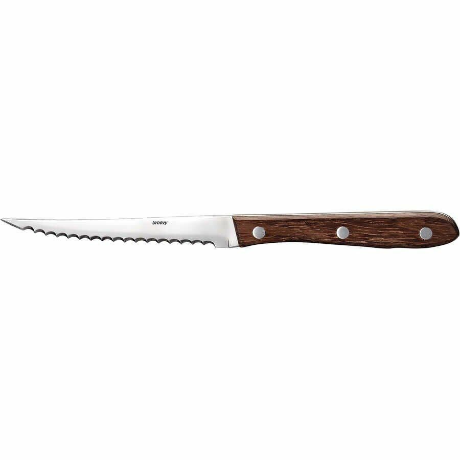 Biradlı Ahşap Saplı Steak Bıçak (12 Adet)