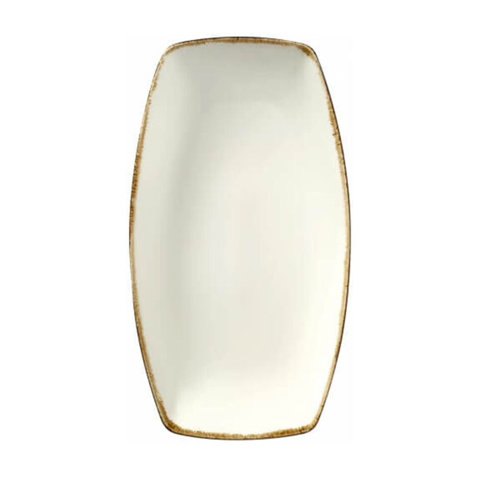 Bone Bohem Krem Kayık Tabak 19 Cm