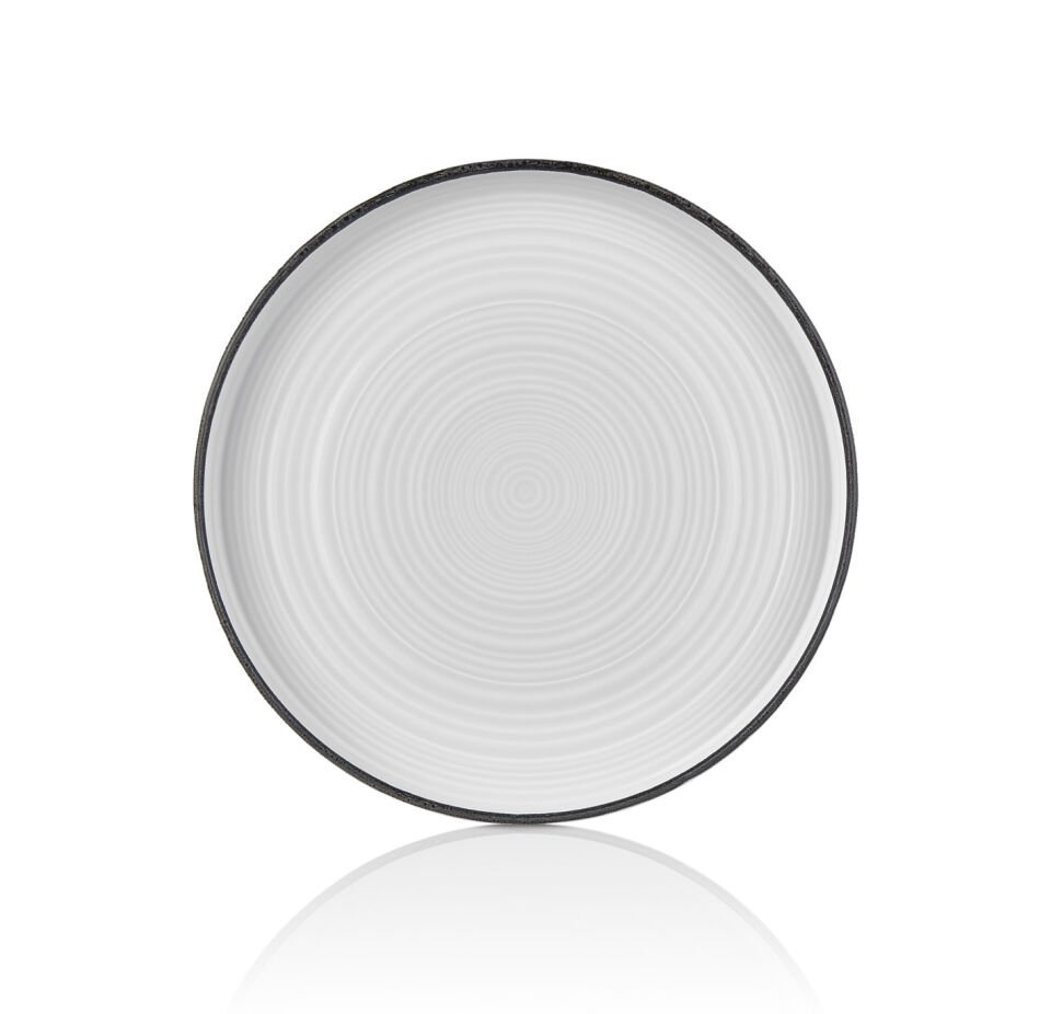 Helix Black Düz Tabak 16 Cm