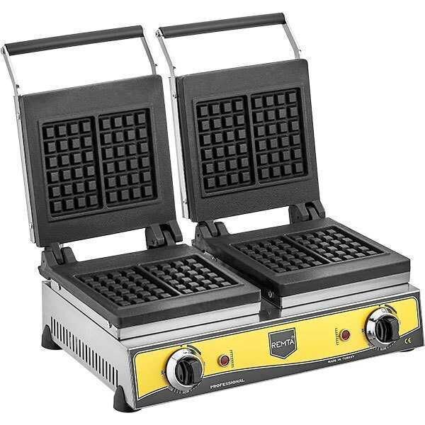 Remta Çiftli Kare Desen Waffle Makinesi