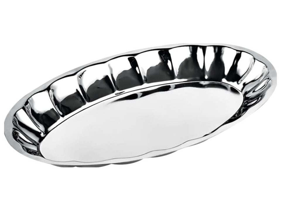 Diplomat Desenli Kayık Tabak 33 Cm (12 Adet)