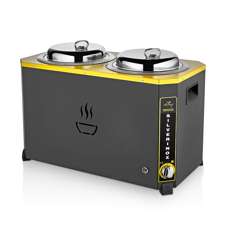 Işıkgaz Jumbo Çorba Kazanı  9+9 Litre Siyah