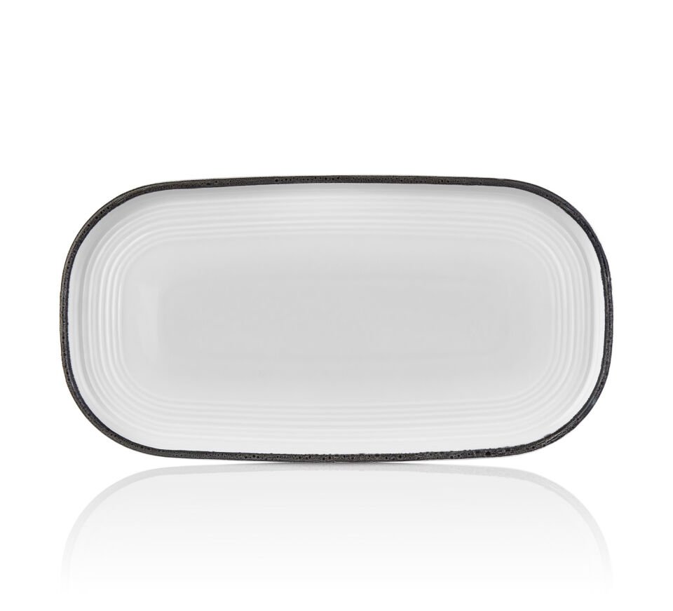 Helix Black 30 Cm Oval Tabak 30*16 Cm