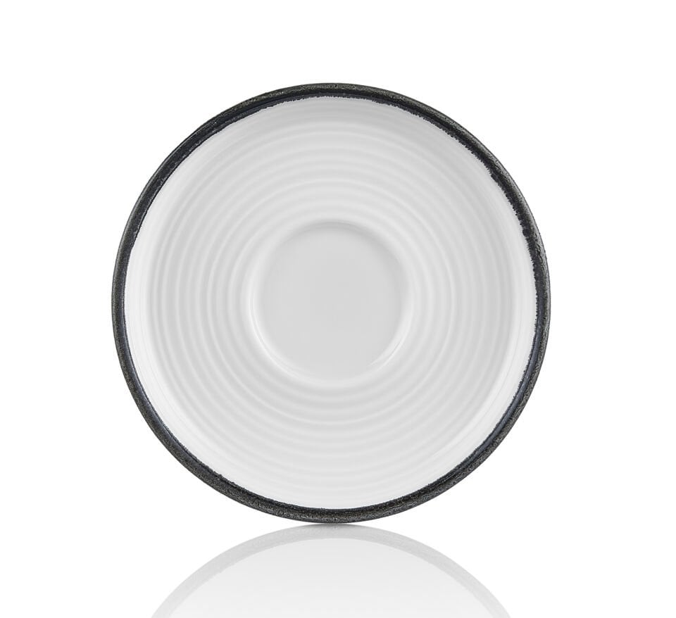 Helix Black Smooth Çay Fincanı Saucer 15 Cm
