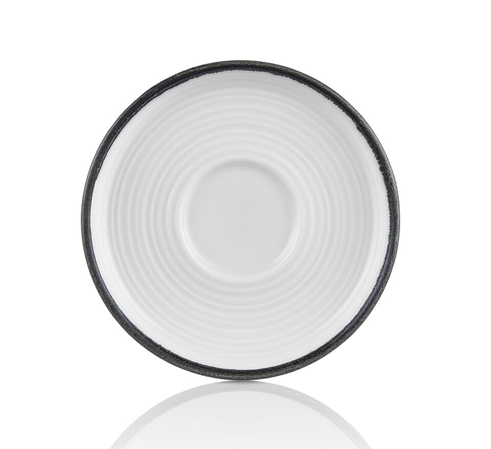 Helix Black Smooth Çay Fincanı Saucer 15 Cm