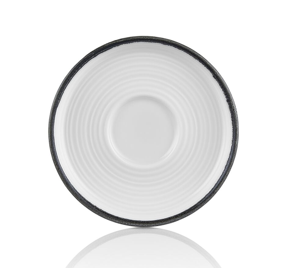 Helix Black Smooth Çay Fincanı Saucer 15 Cm