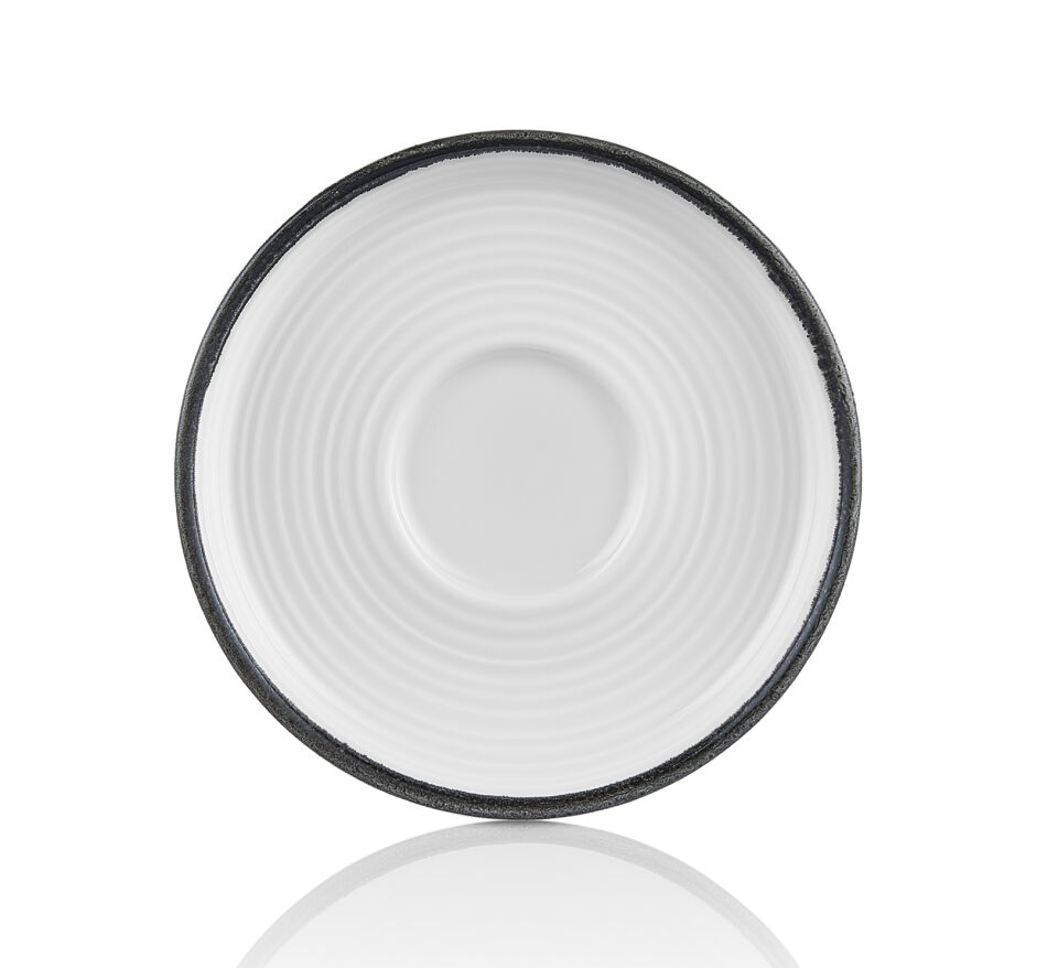 Helix Black Smooth Çay Fincanı Saucer 15 Cm