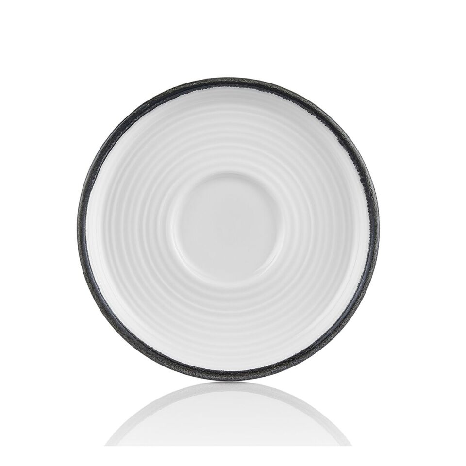 Helix Black Smooth Çay Fincanı Saucer 15 Cm