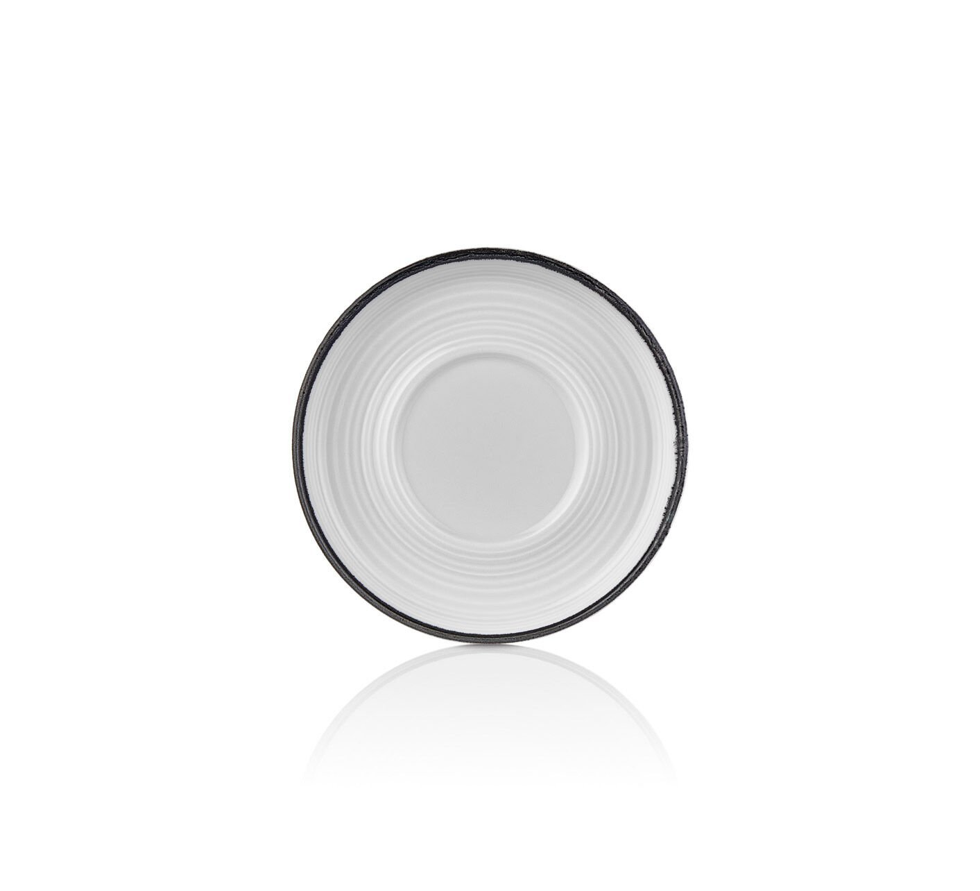 Helix Black Smooth CappuCCino Cup Saucer 15 Cm