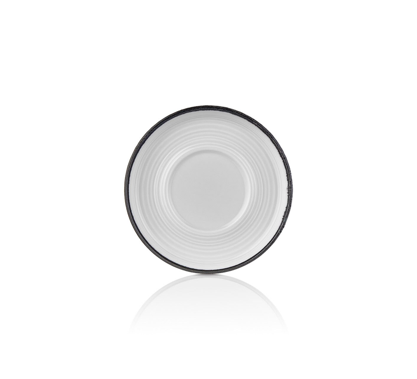 Helix Black Smooth CappuCCino Cup Saucer 15 Cm