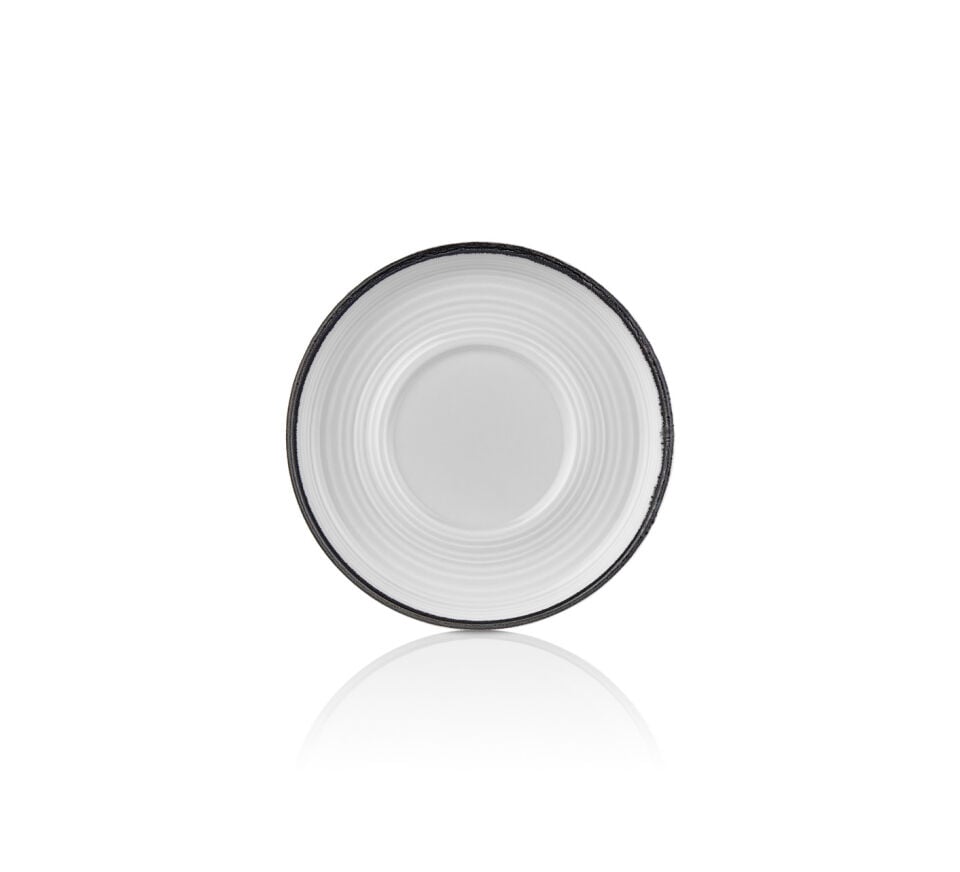 Helix Black Smooth CappuCCino Cup Saucer 15 Cm