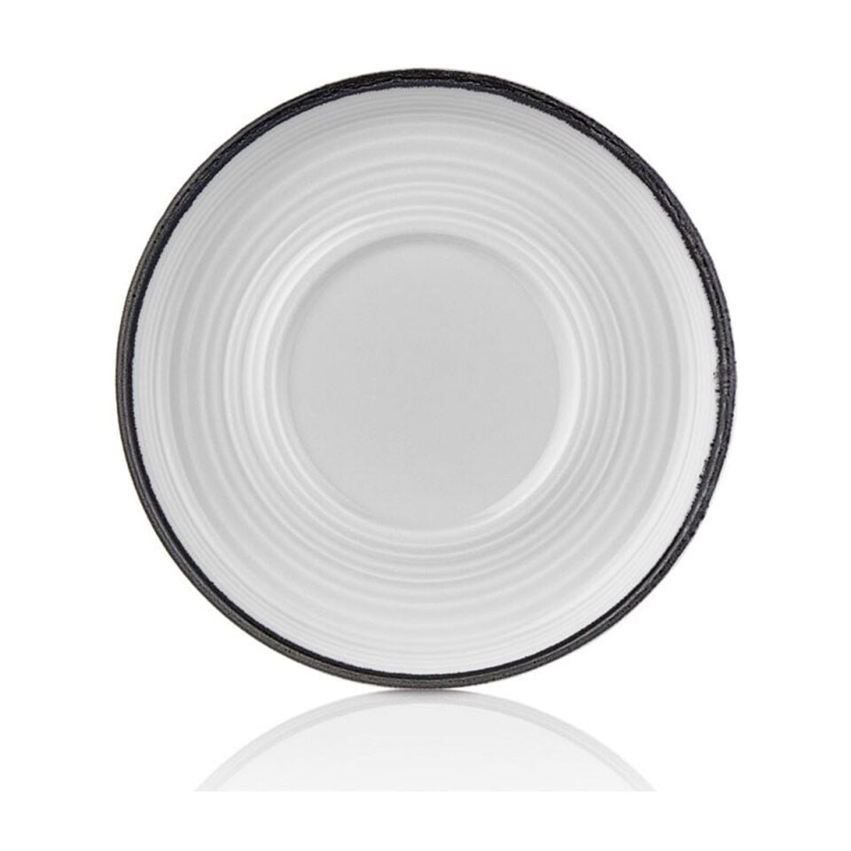 Helix Black Smooth CappuCCino Cup Saucer 15 Cm