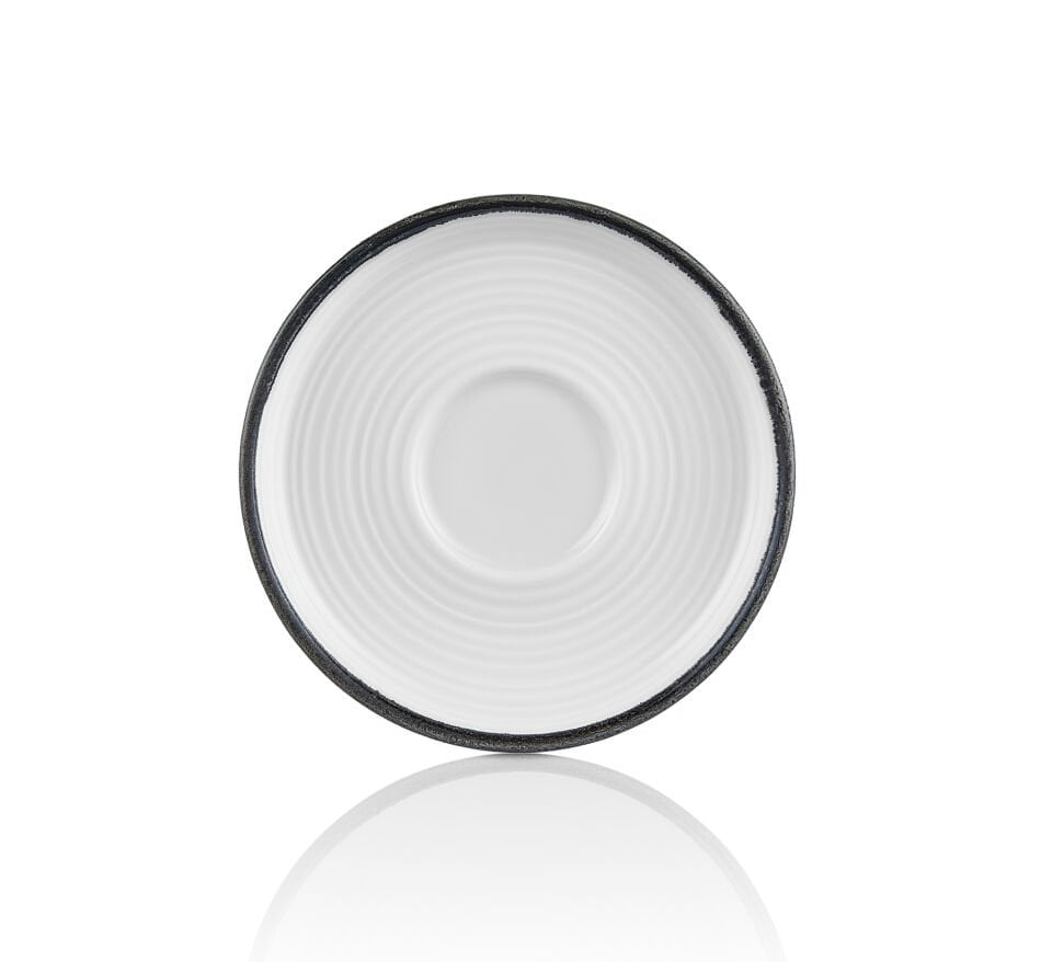 Helix Black Smooth Kahve fincanı Saucer 12,5 Cm