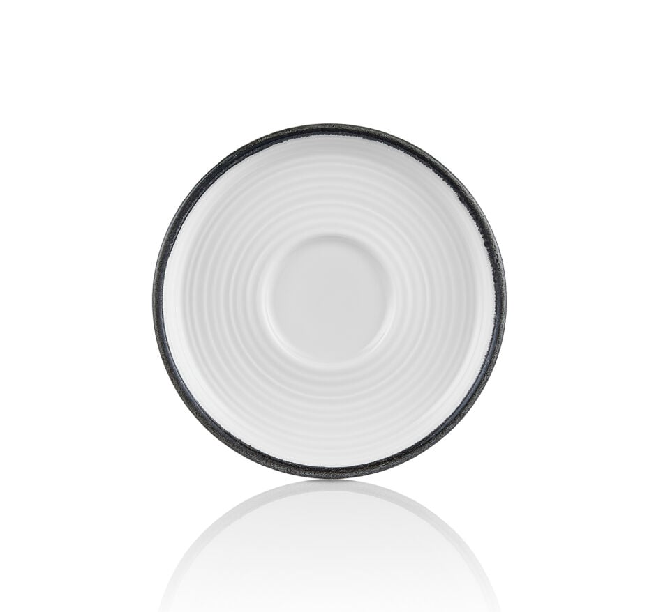 Helix Black Smooth Kahve fincanı Saucer 12,5 Cm