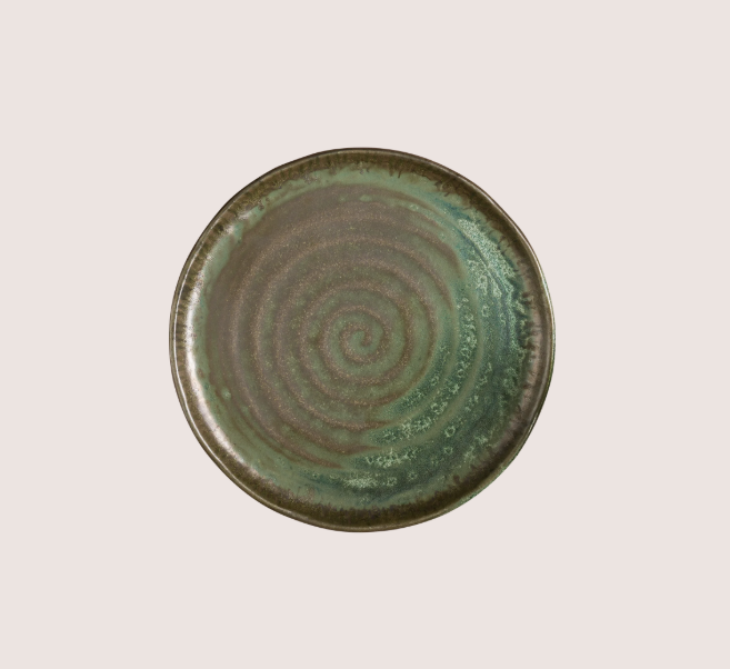 Lagoon Olive Düz Tabak 22 Cm