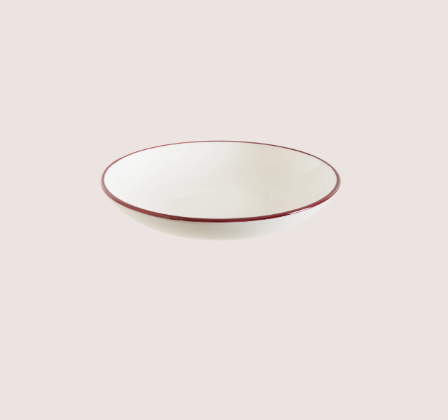 Linea Burgundy Bloom Çukur Tabak 23 Cm