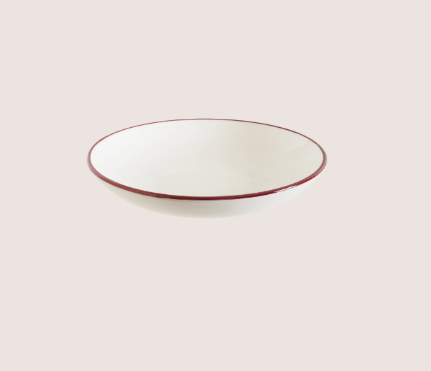 Linea Burgundy Bloom Çukur Tabak 25 Cm