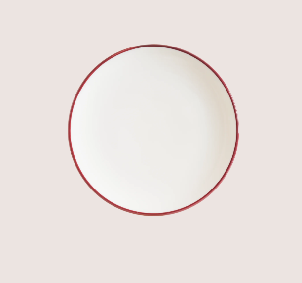 Linea Burgundy Gourmet Düz Tabak 15 Cm