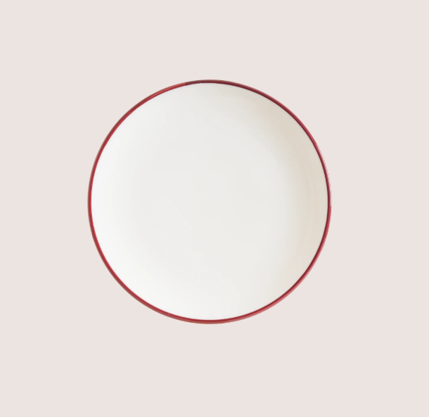Linea Burgundy Gourmet Düz Tabak 17 Cm