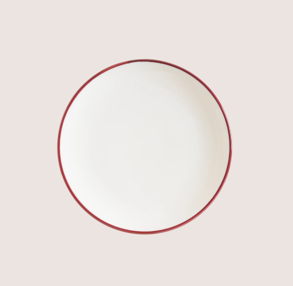 Linea Burgundy Gourmet Düz Tabak 25 Cm