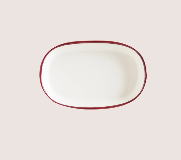 Linea Burgundy Hygge Oval Servis Tabağı 10 Cm