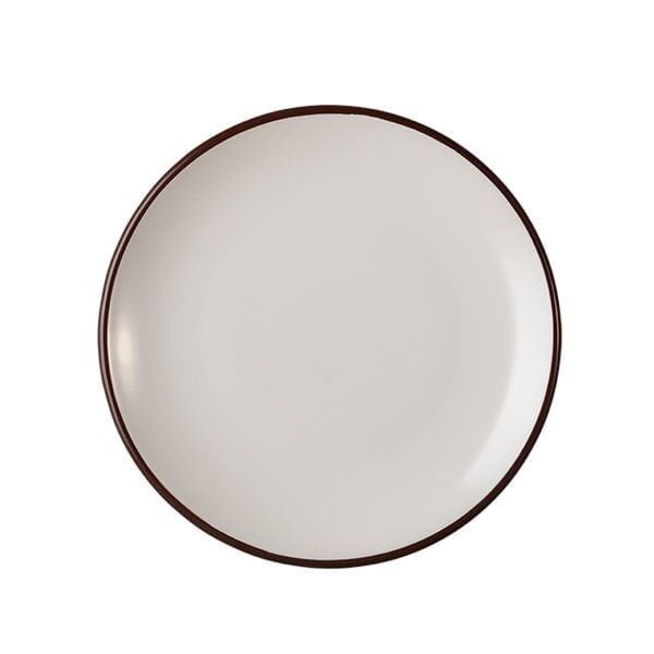 ID Fine Modest Brown Lona Düz Tabak 25 Cm