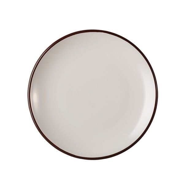 ID Fine Modest Brown Lona Düz Tabak 25 Cm
