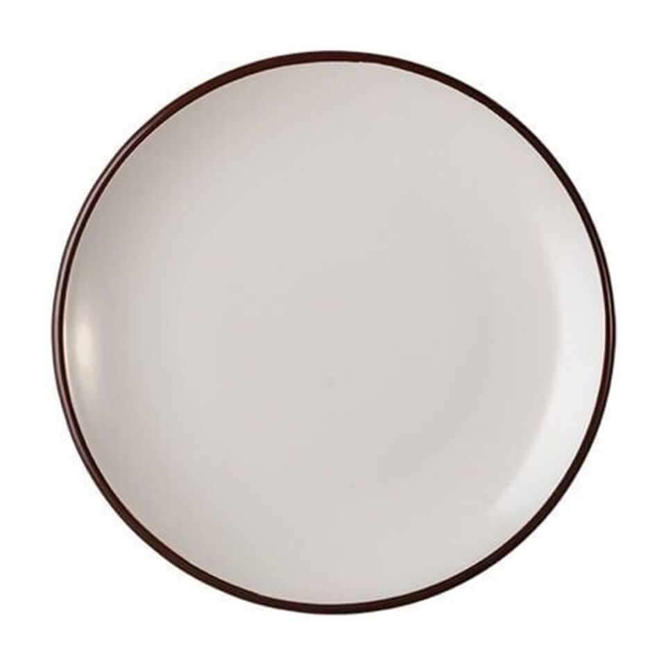 ID Fine Modest Brown Lona Düz Tabak 25 Cm