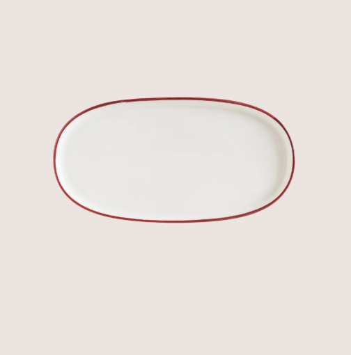 Linea Burgundy Hygge Oval Servis Tabağı 30 Cm