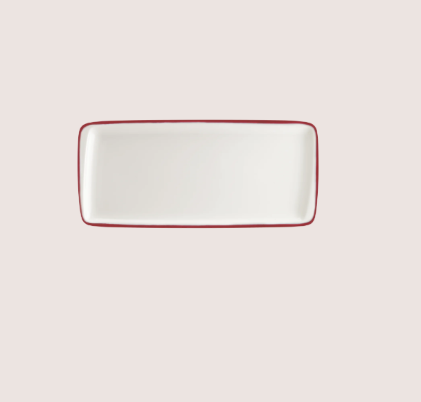 Linea Burgundy Moove Dikdörtgen Tabak 34*16 Cm