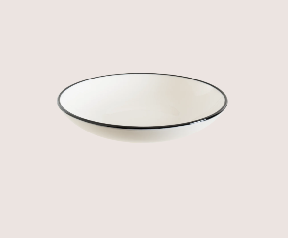 Linea Black Bloom Çukur Tabak 23 Cm