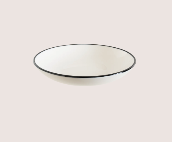 Linea Black Bloom Çukur Tabak 25 Cm