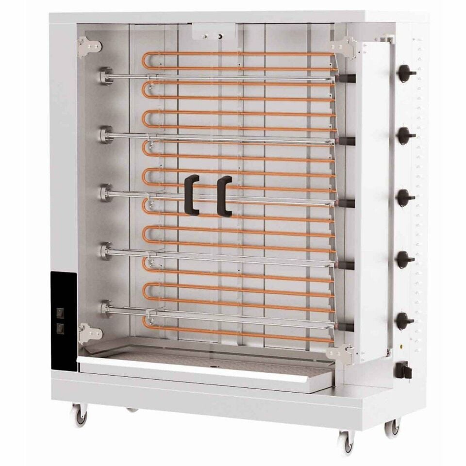 Öztiryakiler Piliç Çevirme Makinası 5 Şiş 20-25 Piliç Kapasite Elektrikli