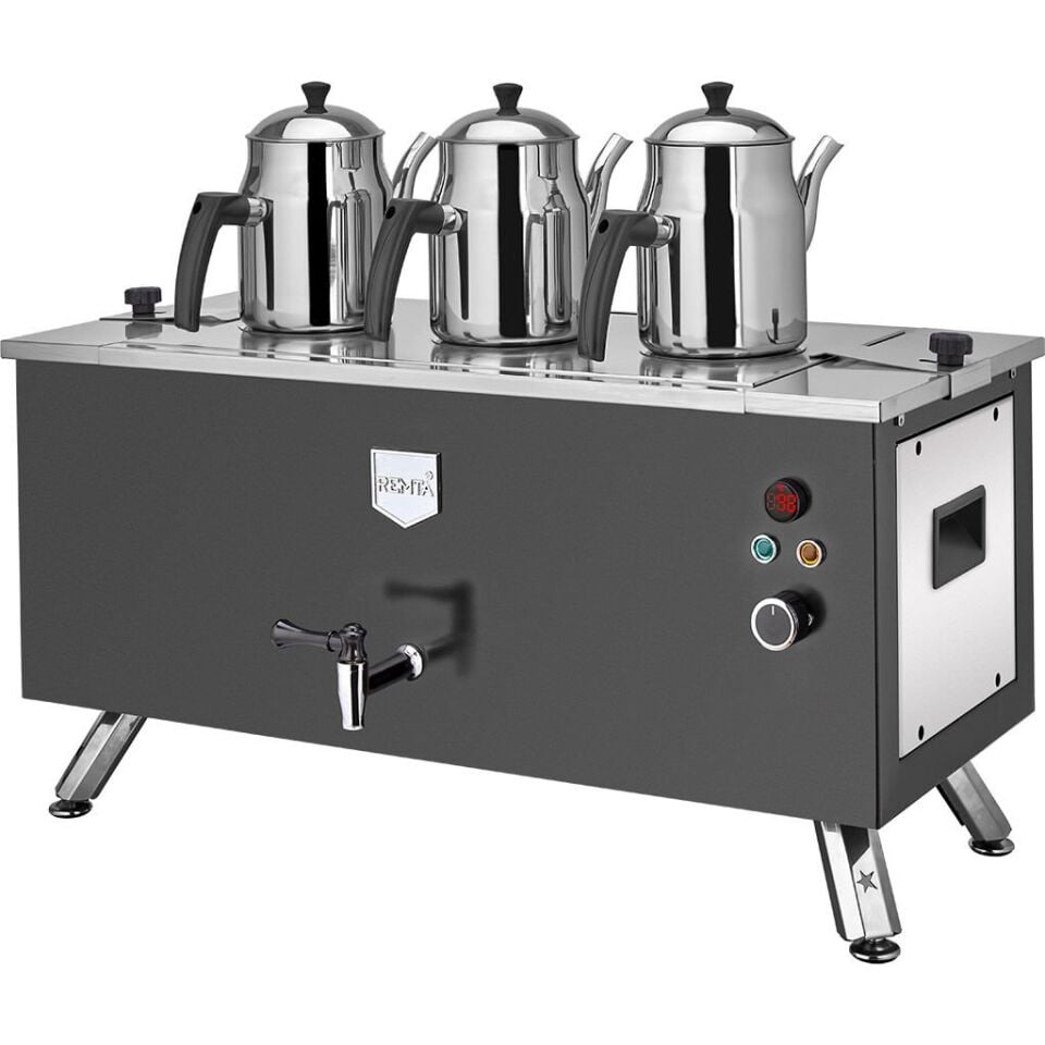 Remta Çift Cidarlı 3 Demlikli Elektrikli Kahveci Ocağı 31 Lt