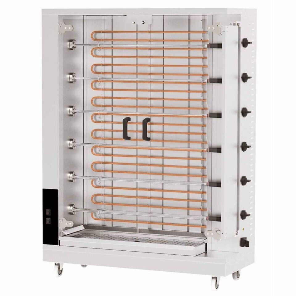 Öztiryakiler Piliç Çevirme Makinası 6 Şiş 24-30 Piliç Kapasite Elektrikli