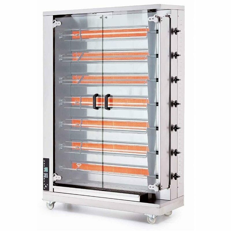 Öztiryakiler Piliç Çevirme Makinası 7 Şiş 28-35 Piliç Kapasite Gazlı