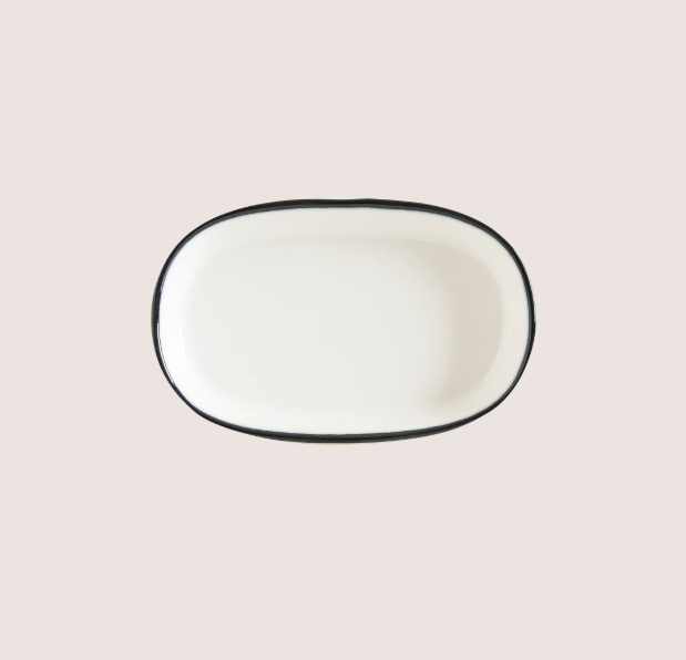 Linea Black Hygge Oval Servis Tabağı 10 Cm