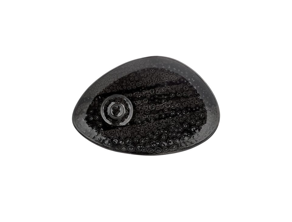 Cowry Black Zest Çay Sunum Tabağı 25*17 Cm