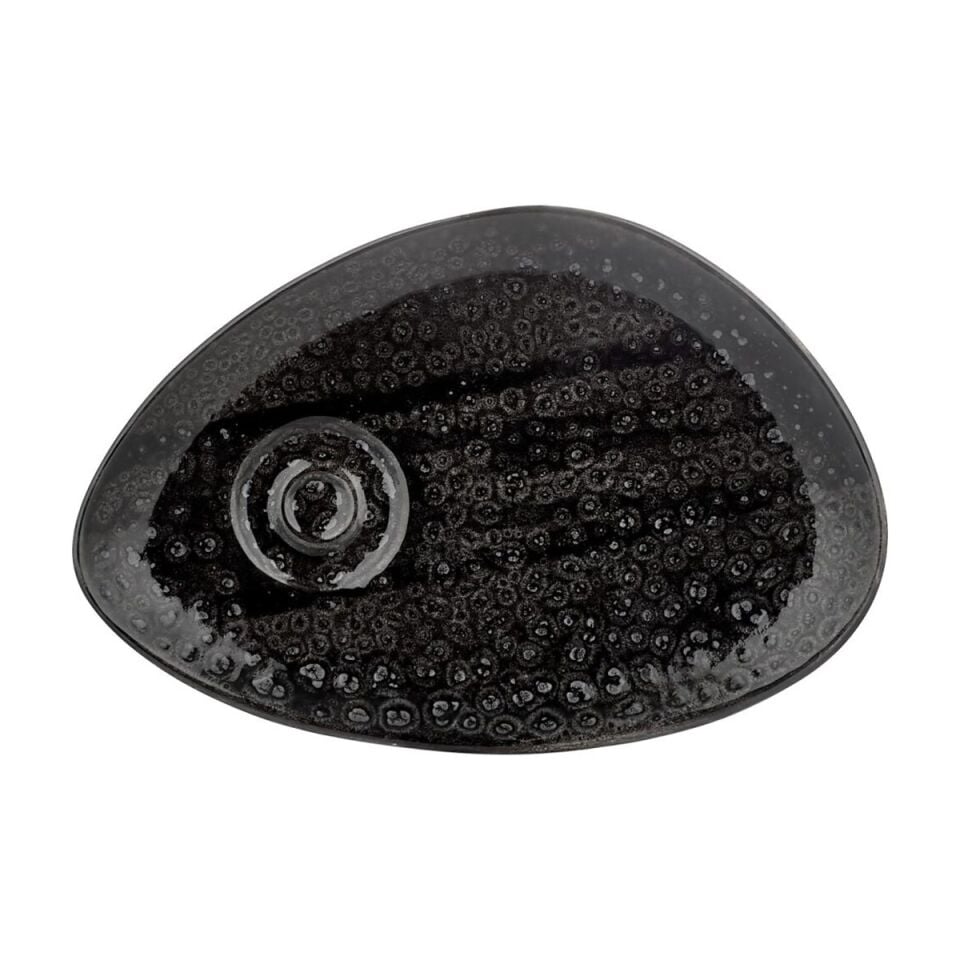 Cowry Black Zest Çay Sunum Tabağı 25*17 Cm